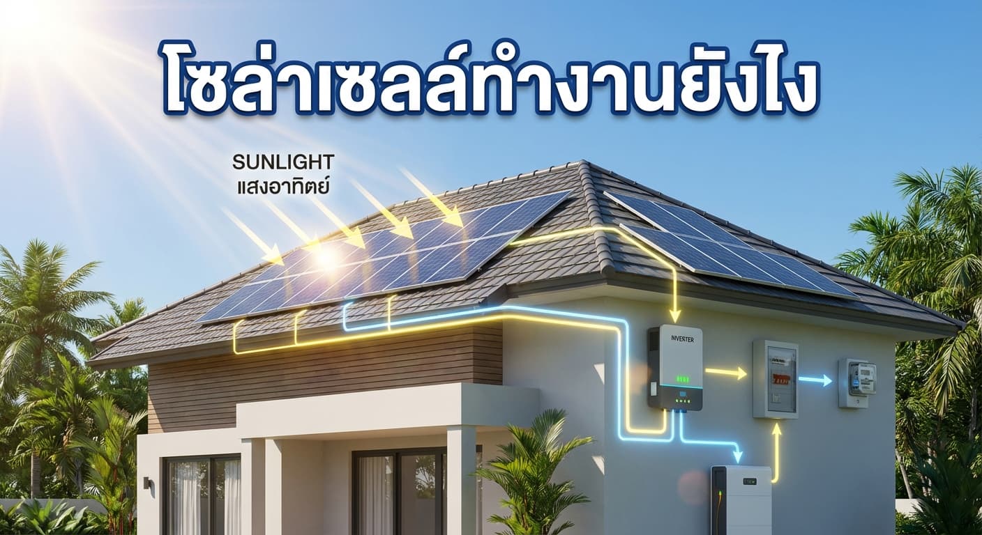 โซล่าเซลล์ทำงานยังไง? คู่มือประหยัดไฟสำหรับชาวสมุทรปราการ โดย เอนีเทค (Aneetech)